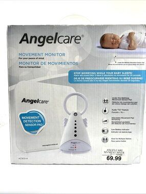 Angelcare AC300-A Movement Detection Sensor Pad Movement Baby Monitor White